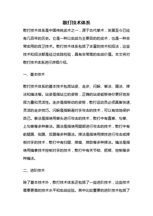 散打技术体系