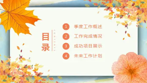清爽小清新秋季计划商业计划书ppt模板课件