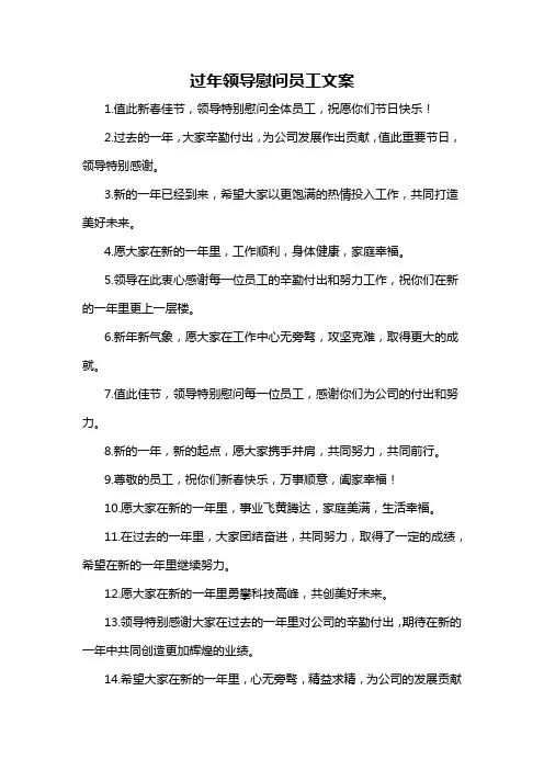 过年领导慰问员工文案-概述说明以及解释