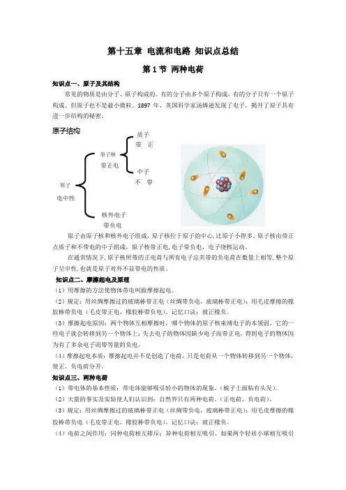 电学 知识点总结