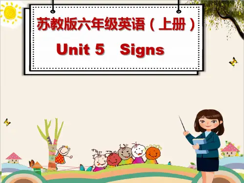 《Unit-5---Signs》苏教版六年级英语(上册)