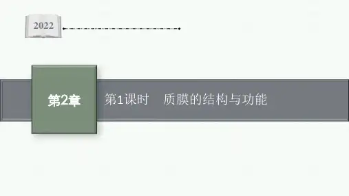 2022-2023学年 北师大版 必修1 质膜的结构与功能(30张) 课件