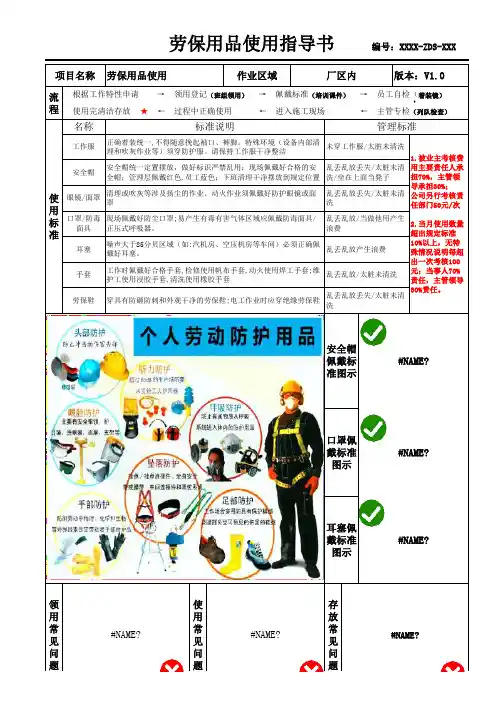 劳动防护用品使用指导书