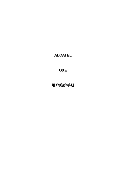 OXE 维护手册