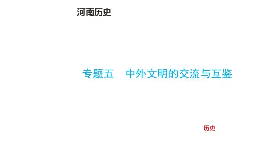 中考历史总复习专题五 中外文明的交流与互鉴