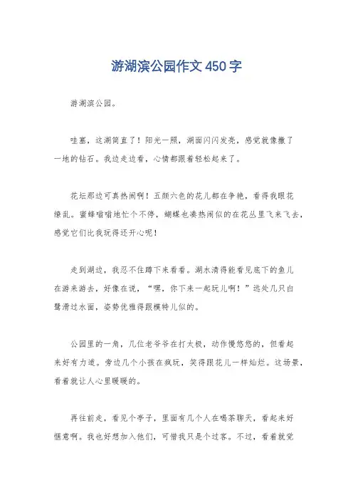 游湖滨公园作文450字