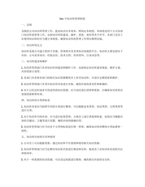 itss中知识库管理制度