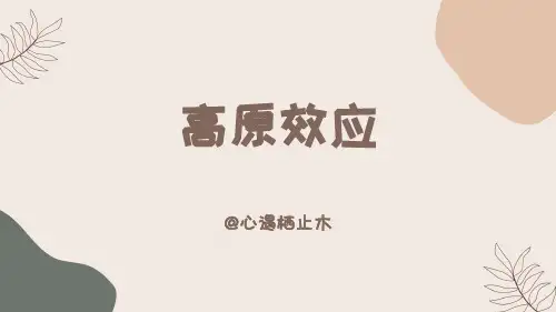 高原效应(分享)