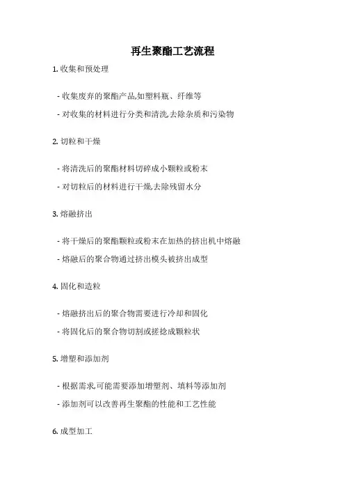 再生聚酯工艺流程