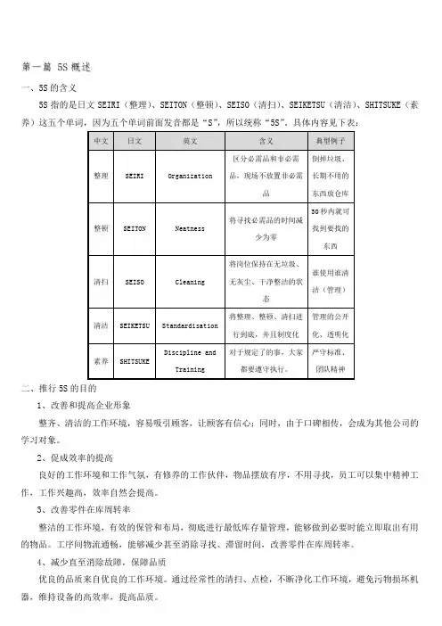 5S推行手册