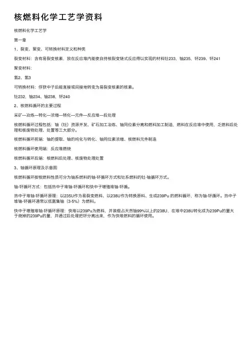 核燃料化学工艺学资料