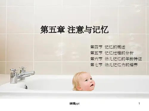幼儿心理学第五章记忆