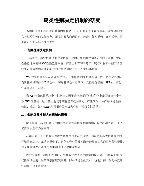 鸟类性别决定机制的研究