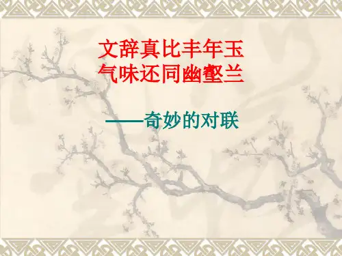 奇妙的对联(经典)