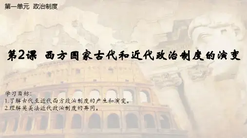 第2课 西方国家古代和近代政治制度的演变课件-高二上学期历史统编版选择性必修1国家制度与社会治理