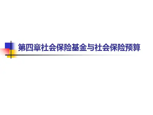 社会保险基金与社会保险预算PPT课件