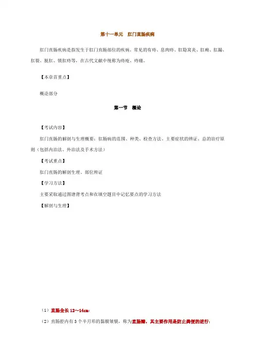 中医外科学讲义肛门直肠疾病