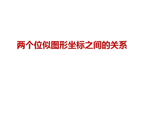 两个位似图形坐标之间的关系课件