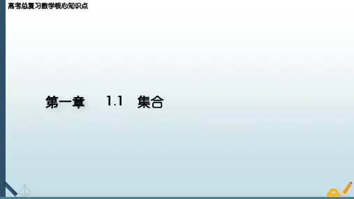 新高考总复习高中数学核心知识点1.1 集合