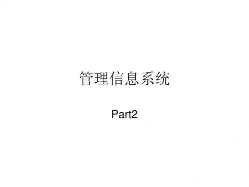 管理信息系统 mis-part2