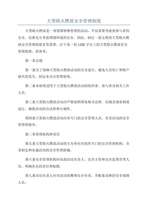 大型焰火燃放安全管理制度