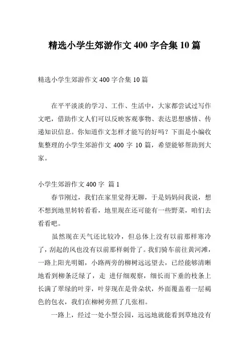精选小学生郊游作文400字合集10篇