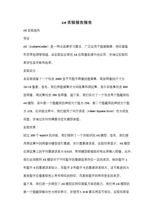 ae实验报告报告