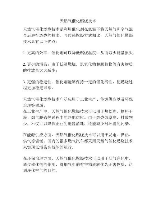 天然气催化燃烧技术