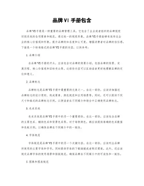 品牌VI手册包含