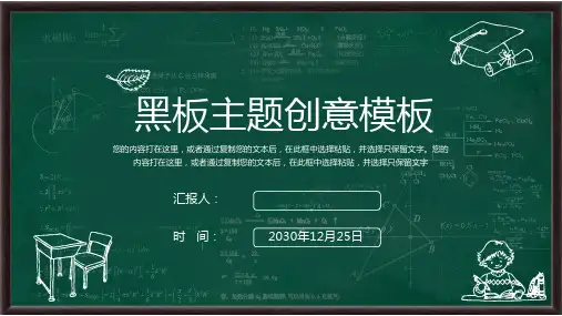 绿色黑板PPT