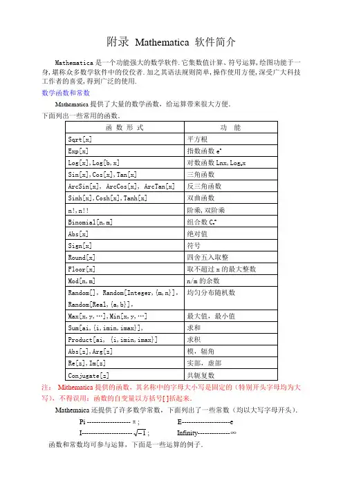 Mathematica语言