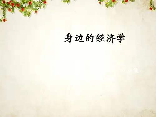 身边的经济学(ppt 16页)