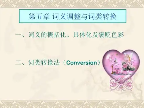 第五章 词类与词义的调整ppt