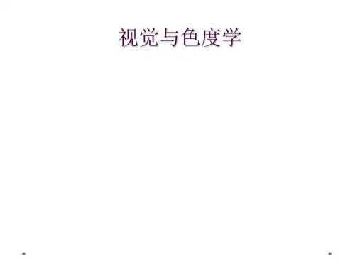  视觉与色度学