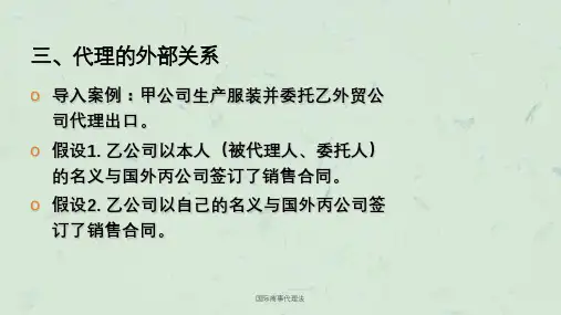 国际商事代理法课件