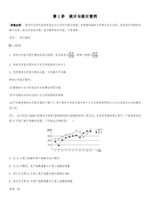2021高考数学二轮专题复习专题五第1讲 统计与统计案例