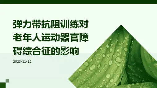 弹力带抗阻训练对老年人运动器官障碍综合征的影响