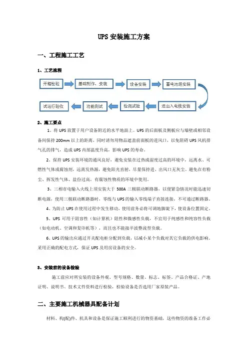 UPS安装施工方案01,。10
