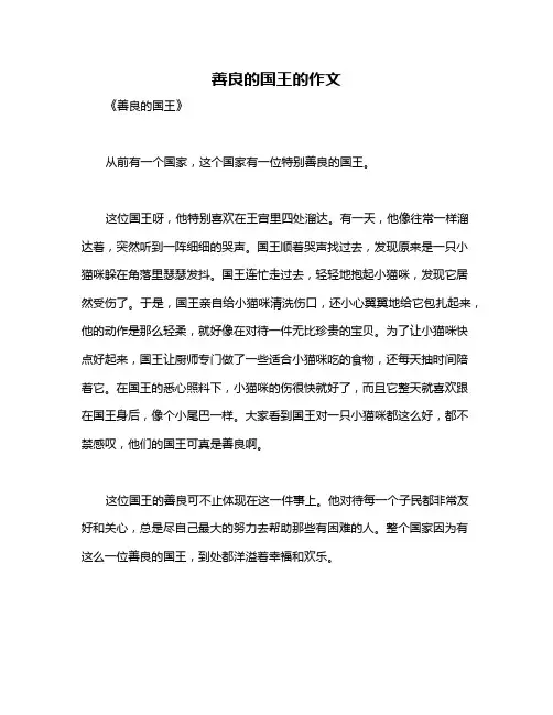 善良的国王的作文