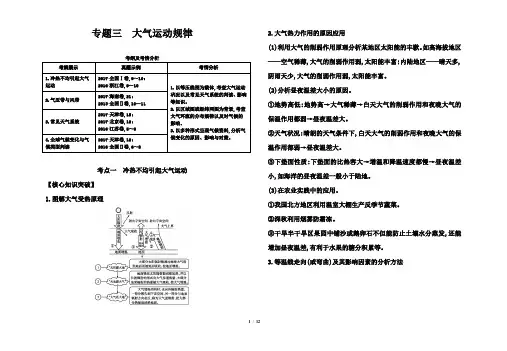 专题3   大气的运动规律