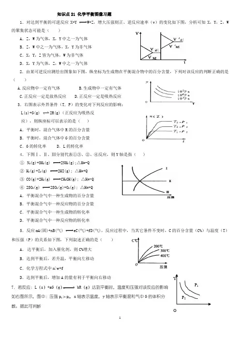 知识点21化学平衡图像习题
