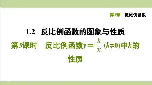 湘教版九年级上册数学 1.2.3反比例函数y=kx(k≠0)中k的性质 课后习题重点练习课件