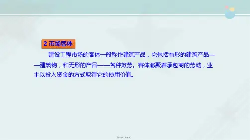 建设工程监理《7建筑市场的客体》