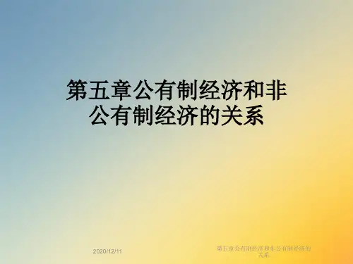 第五章公有制经济和非公有制经济的关系