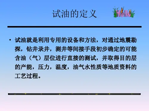 试油工艺