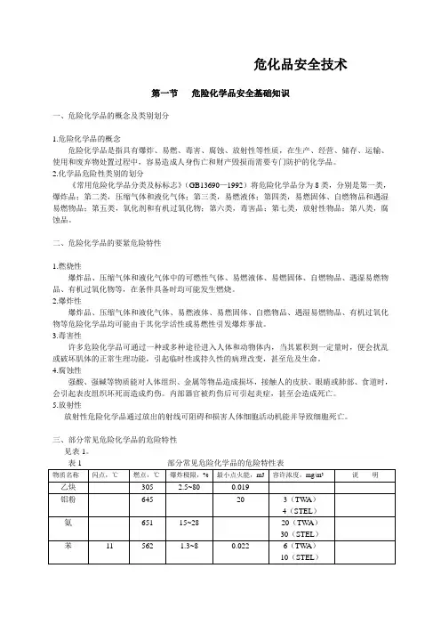 危化品安全技术