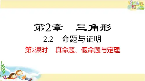 湘教版数学八年级上册 真命题、假命题与定理