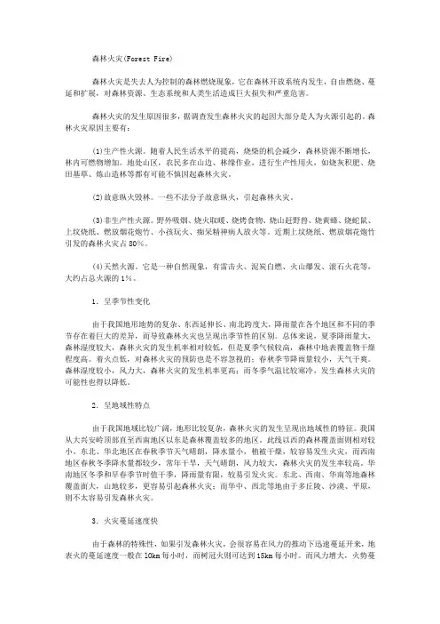 森林火灾