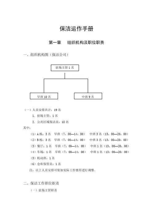 物业公司保洁部运作手册