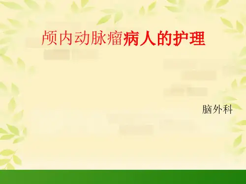 颅内动脉瘤PPT课件
